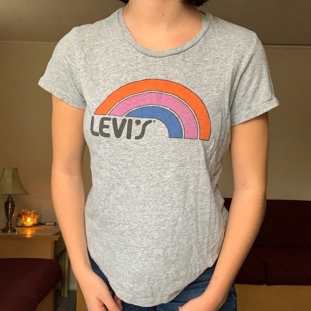 Levi’s Rainbow Heather Grey Tee Small